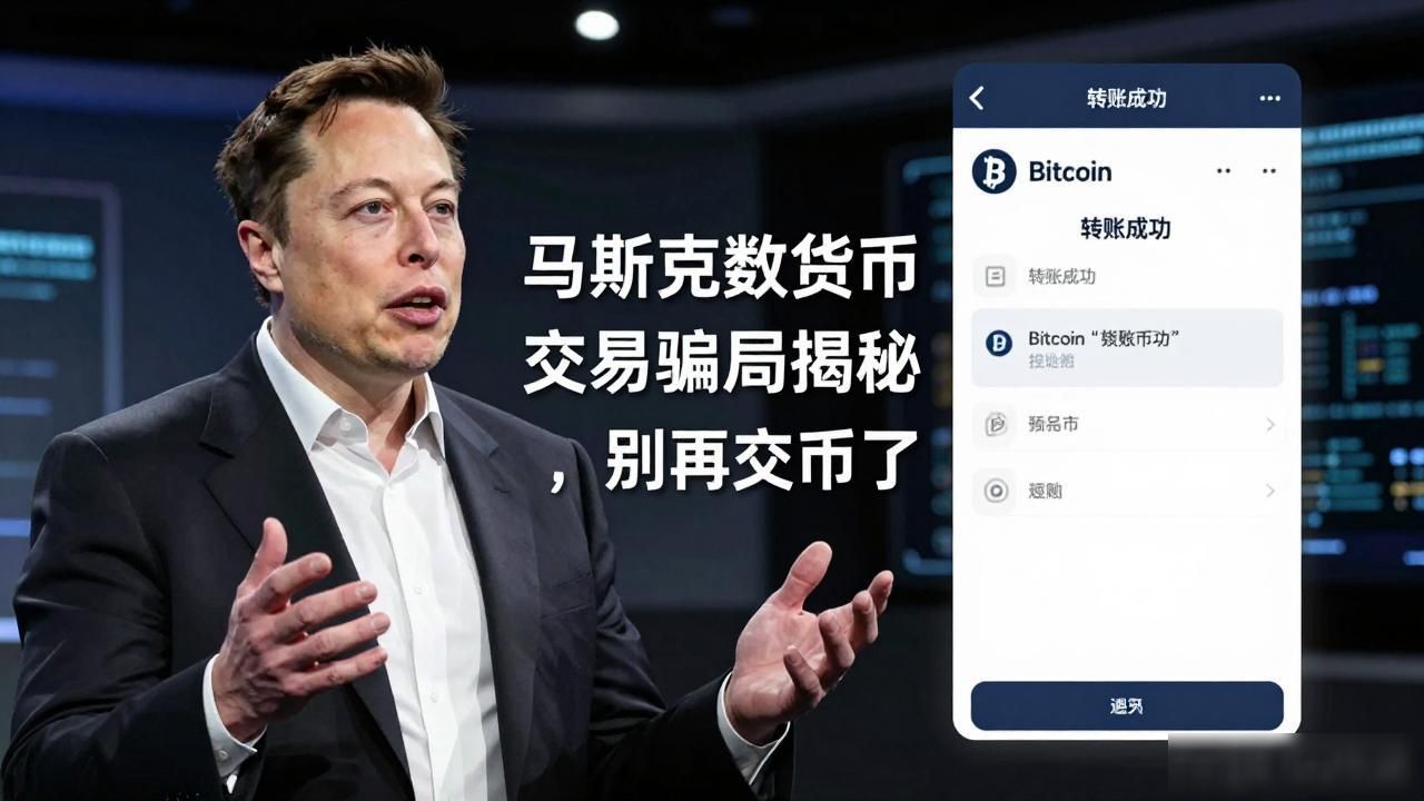马斯克数字货币交易骗局揭秘，别再交币了