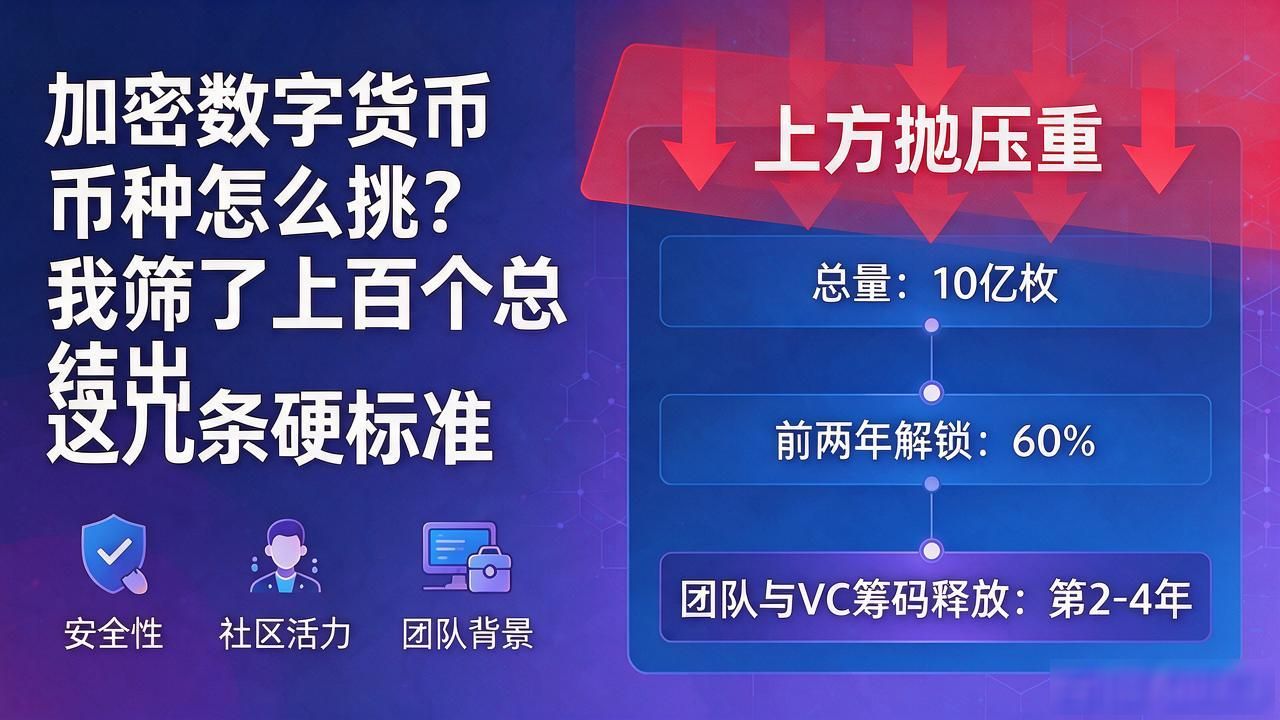 加密数字货币币种怎么挑？我筛了上百个总结出这几条硬标准
