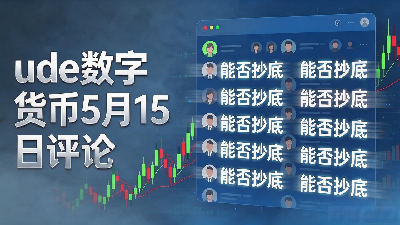 ude数字货币5月15日评论：最近走势和散户买卖节奏