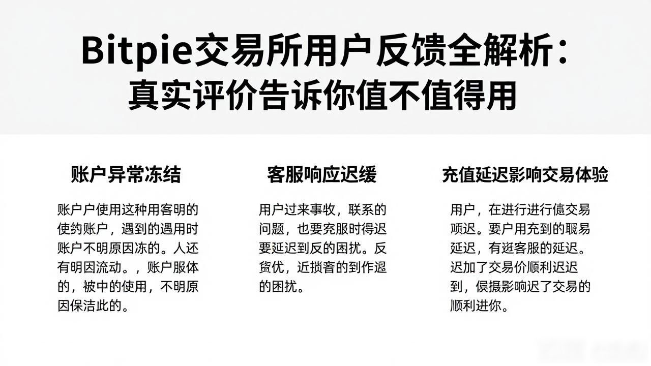 Bitpie交易所用户反馈全解析：真实评价告诉你值不值得用