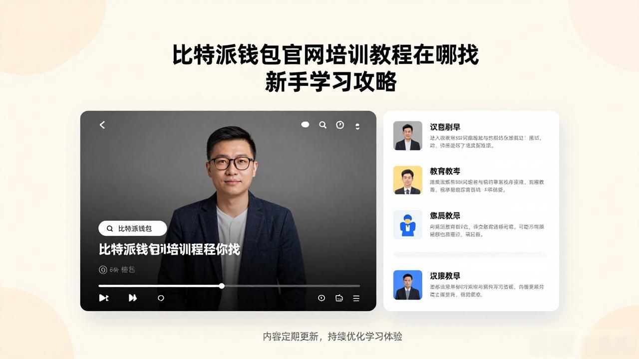 比特派钱包官网培训教程在哪找 新手学习攻略