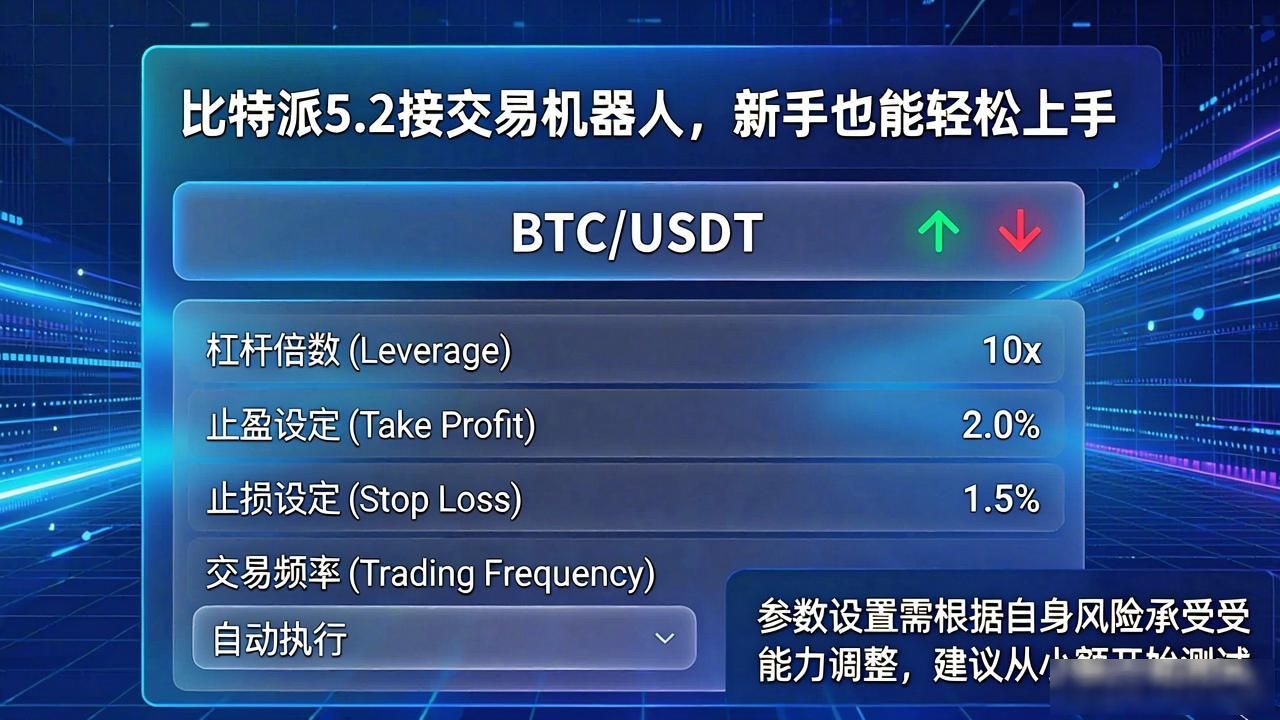 比特派5.2接交易机器人，新手也能轻松上手