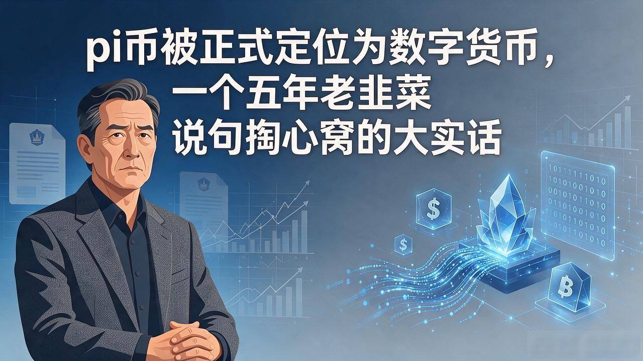 pi币被正式定位为数字货币，一个五年老韭菜说句掏心窝的大实话
