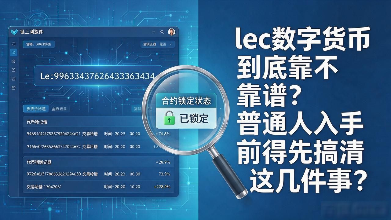 lec数字货币到底靠不靠谱？普通人入手前得先搞清这几件事