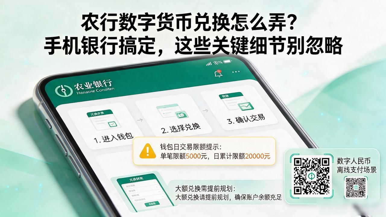 农行数字货币兑换怎么弄？手机银行搞定，这些关键细节别忽略