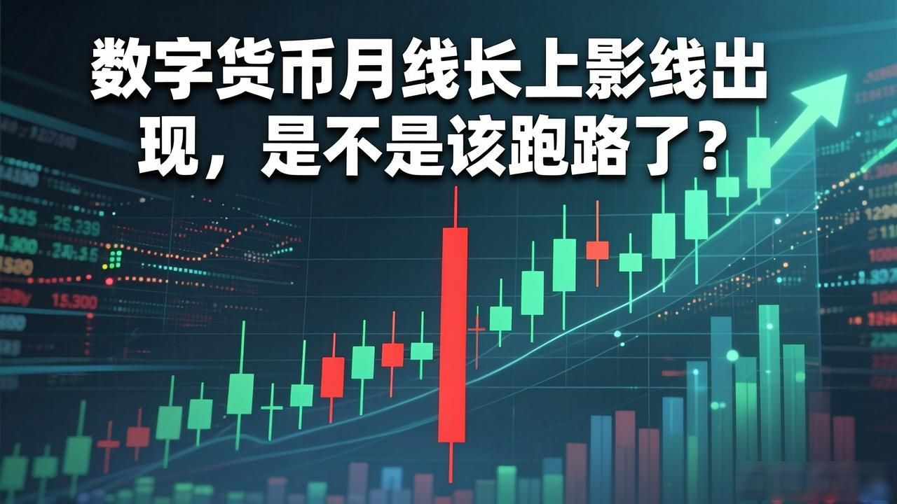 数字货币月线长上影线出现，是不是该跑路了？