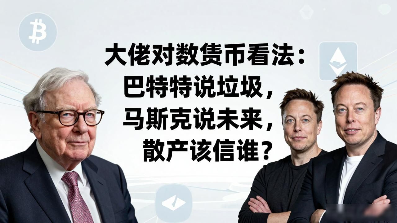 大佬对数字货币看法：巴菲特说垃圾马斯克说未来 散户该信谁