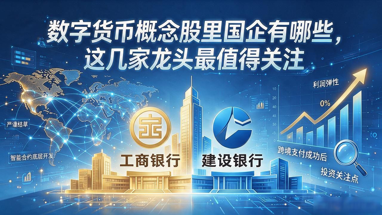 数字货币概念股里国企有哪些，这几家龙头最值得关注