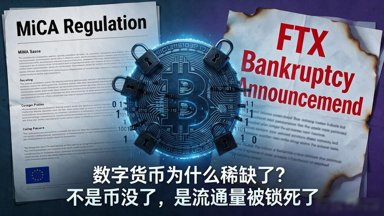 数字货币为什么稀缺了？不是币没了，是流通量被锁死了