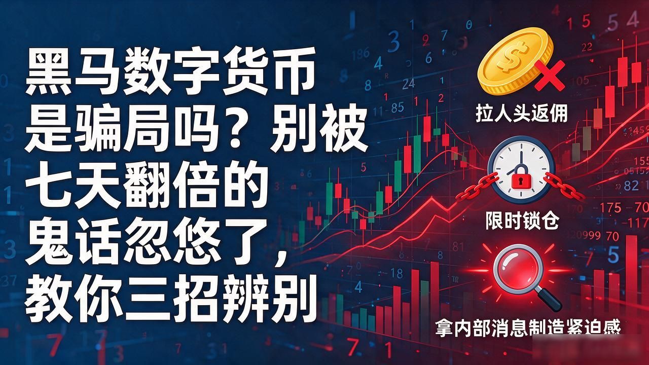 黑马数字货币是骗局吗？别被七天翻倍的鬼话忽悠了，教你三招辨别