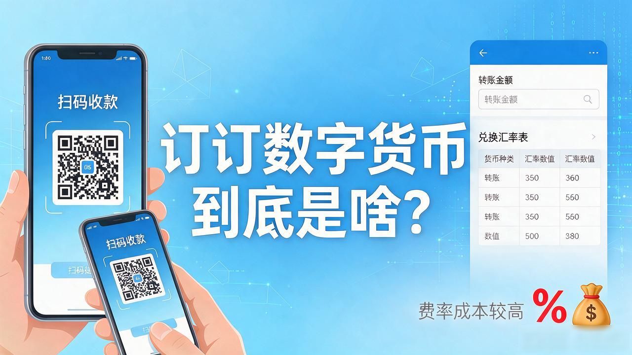 订订数字货币到底是啥？搜了半天没弄懂，看这几句就明白