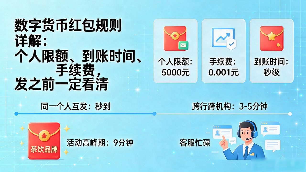 数字货币红包规则详解：个人限额、到账时间、手续费，发之前一定看清