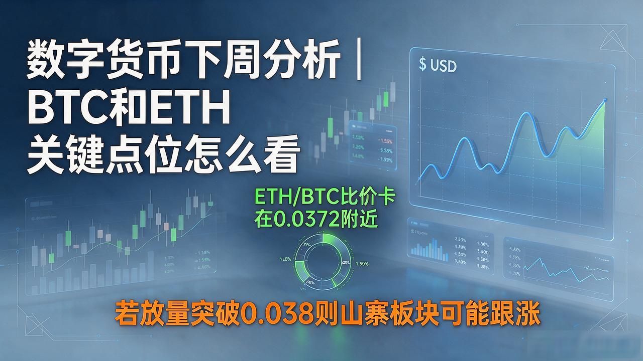 数字货币下周分析｜BTC和ETH关键点位怎么看